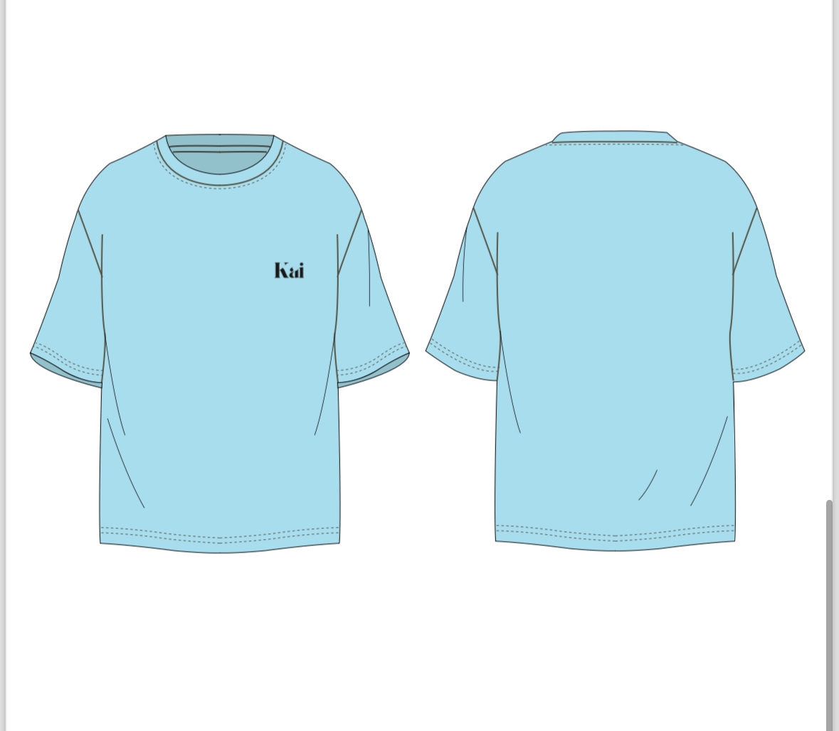 Kai Oversized Tee's- Light Blue