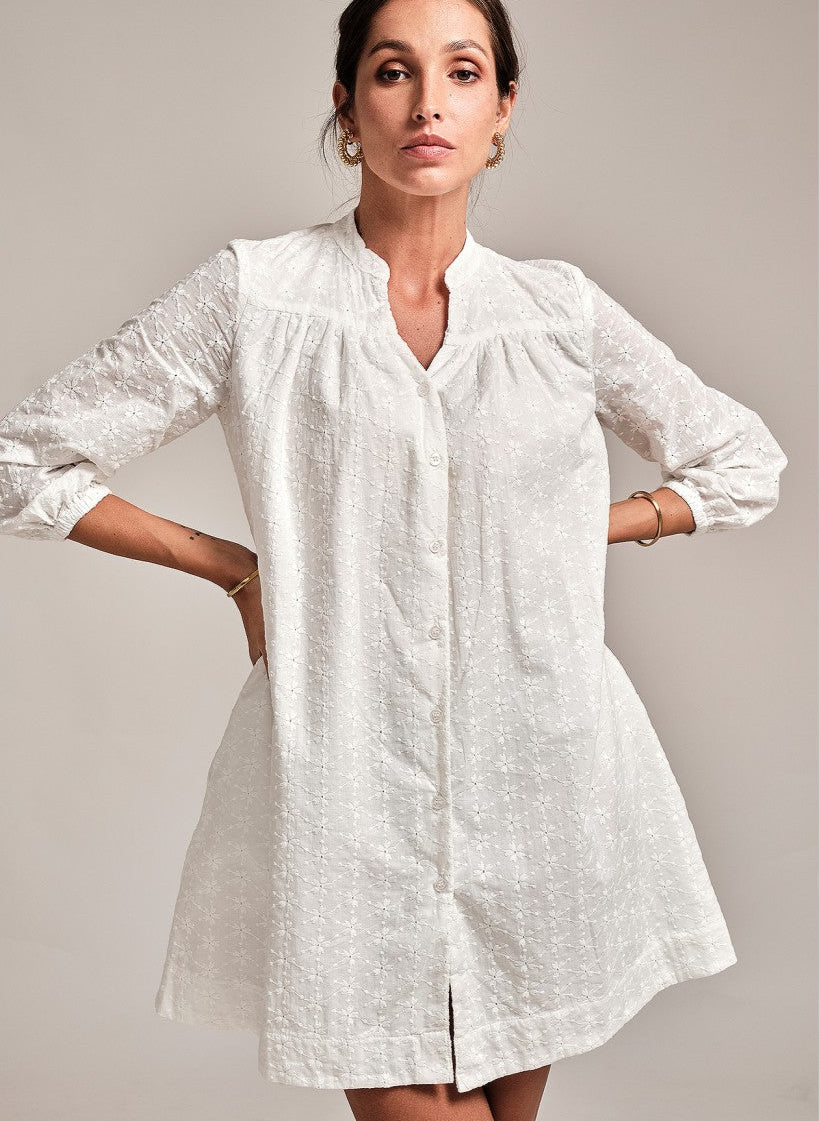 FREYA SHIRT DRESS : WHITE