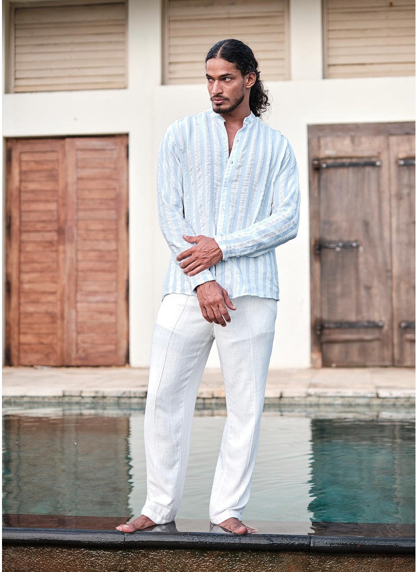 KAI STRIPE SHIRT BLUE