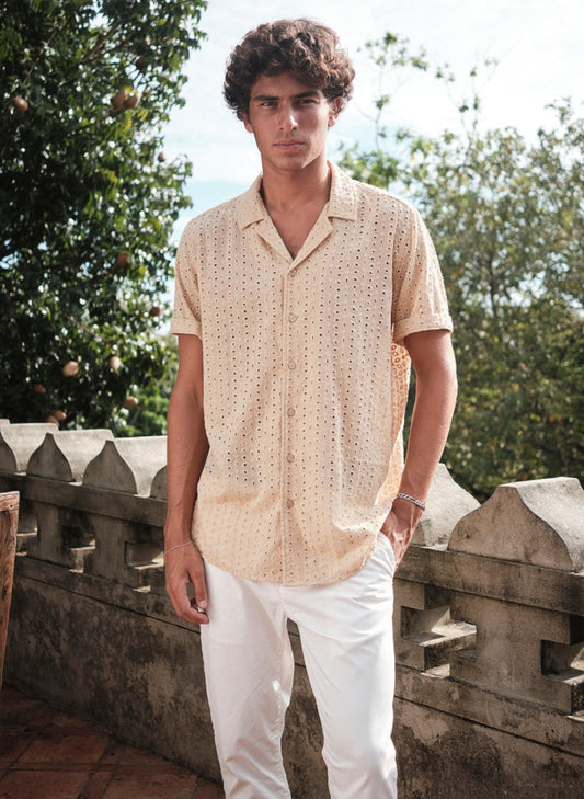 LIAM BEIGE CUTLAWN SHIRT