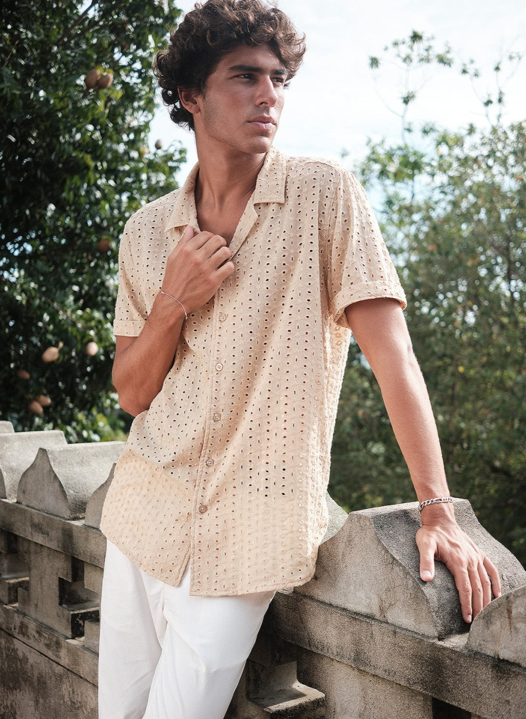 LIAM BEIGE CUTLAWN SHIRT