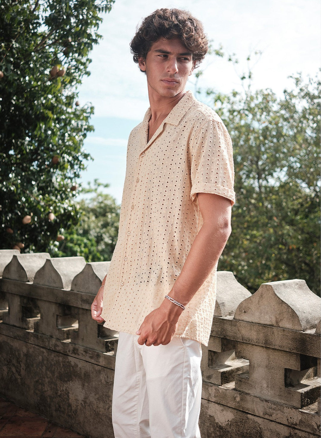 LIAM BEIGE CUTLAWN SHIRT