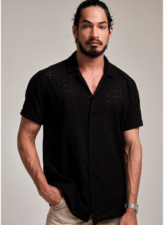 LIAM BLACK CUTLAWN SHIRT